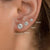 Moissanite earrings studs,4mm,5mm,6mm,moissanite stud earring,screw back,14k/10k gold,cartilage earring,solitaire,lab grown diamond earrings