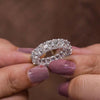 Lab Grown Diamond Oval Eternity Band: 14k Gold Stackable Wedding Ring