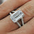 Emerald cut moissanite engagement ring split band solitaire 4.5 carat unique emerald cut moissanite ring split shank wedding ring for women
