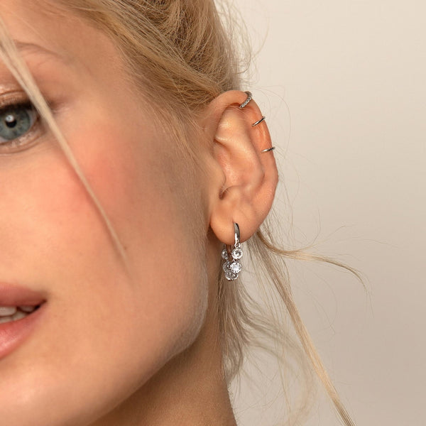 10k/14k solid gold hoop earrings with charm,diamond hoop earrings,charm hoop earrings,diamond dangle earrings,diamond drop,small gold hoops