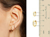 gold cartilage hoop,cartilage earring,14k solid gold huggie earrings,diamond hoops,gold hoop earrings,higgie hoops•tiny•small gold hoops