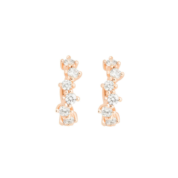 Helix hoop,diamond helix earring,14k solid gold,diamond huggies,cartilage hoop,cartilage earring•helix hoop earring•small•tiny hoop earrings