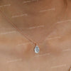 Pear shaped moissanite pendant 14k/18k solid gold chain necklace solitaire moissanite necklace tear drop necklace rose gold necklace