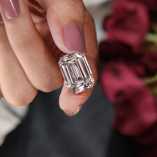 10CT Emerald Cut Lab Grown Diamond IGI Certified Loose Gem for Engagement Ring Custom Wedding Jewelry making Anniversary ring Gift
