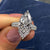 7.5CT Marquise Moissanite Engagement Ring: Art Deco Filigree, Hidden Halo wedding ring