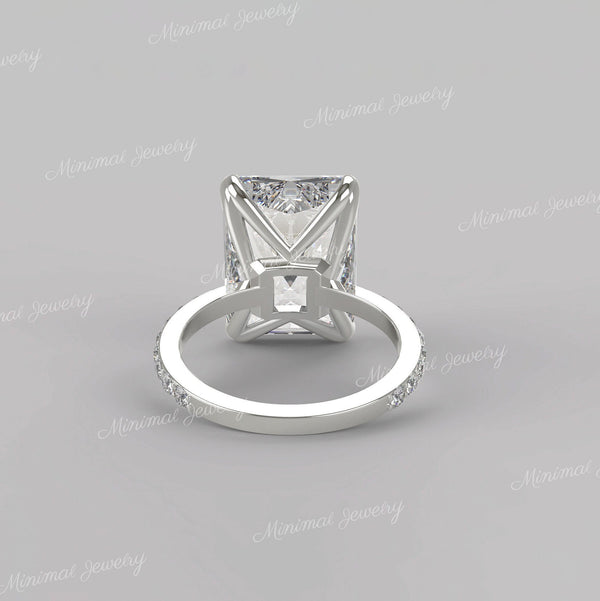 16 CT Radiant cut engagement ring large solitaire radiant moissanite engagement ring celebrity style huge cocktail ring Luxury wedding rings
