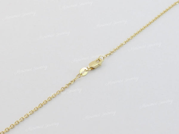 Pear shaped moissanite pendant 14k/18k solid gold chain necklace solitaire moissanite necklace tear drop necklace rose gold necklace