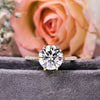 2.5 CT Round cut moissanite engagement ring solitaire round brilliant claw 6 prong promise wedding ring simple engagement ring for women