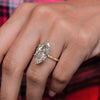 Marquise Moissanite engagement ring 5.5 CT Marquise Solitaire two tone ring,Celebrity Style diamond cocktail large marquise cut Wedding Ring