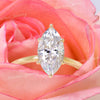 2 CT marquise moissanite engagement ring,hidden halo,solitaire marquise cut ring,14k solid plain gold band,wedding ring,promise propose ring