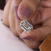 8CT Lab Grown Diamond Emerald Cut IGI Certified Loose Diamond Wedding Engagement Ring Custom personalized jewelry making anniversary ring