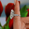 23CT Pear Moissanite Ring Large Statement Wedding Ring for Women pear shaped engagement ring Big Diamond Ring Anniversary Gift Cocktail Ring