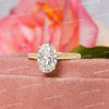 2.5 CT Oval moissanite engagement ring simple oval engagement ring oval cut hidden halo ring 14k yellow gold Promise,wedding ring women