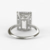 8 CT Large Emerald cut moissanite engagement ring,big solitaire knife edge,celebrity style emerald Moissanite diamond wedding ring for women