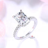 4.82 TCW radiant cut moissanite hidden halo engagement ring,claw prongs solitaire diamond white gold wedding ring,anniversary promise ring