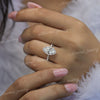 2 CT Marquise Moissanite Engagement Ring: 14k White Gold Halo