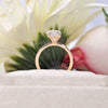 Oval Moissanite Engagement Ring 2.5CT in 14K Rose Gold | Classic Dainty Solitaire Wedding Ring for Women