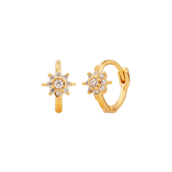 14k gold cartilage hoop,helix hoop,cartilage earring,piercing helix,solid gold hoops,huggie earrings•flower•helix earring•tiny gold hoops