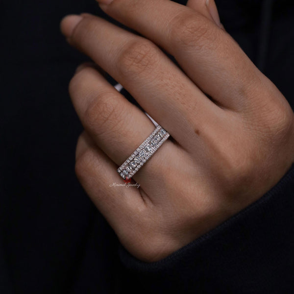 lab grown diamond ring mens wedding band unique diamond engagement ring for mens gift for him gift for husband anniversary promise ring