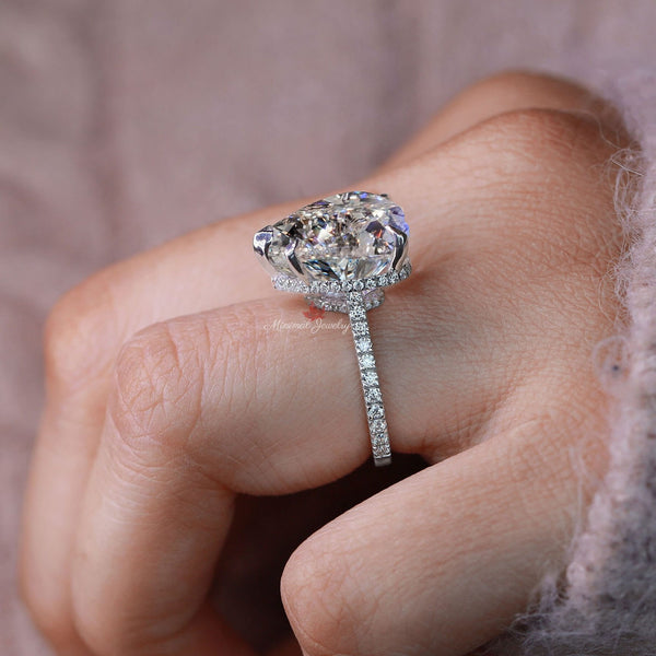 11 TCW moissanite heart engagement ring,hidden halo,chunky unique celebrity style,huge large big heart shaped ring,luxury wedding ring