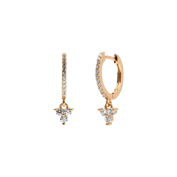 diamond huggie hoop earrings with charm,solid gold hoops,diamond drop dangle,charm hoop earrings,small,tiny hoop earrings,diamond earrings