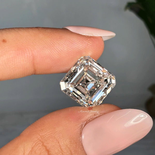Asscher Cut Lab Grown Diamond 10CT IGI Certified large Loose Square Diamond for Engagement Ring Custom Wedding Jewelry Anniversary ring Gift