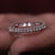 Dainty wedding band 14k solid Thin gold ring 2.5mm moissanite simple wedding band stackable ring set pave eternity band anniversary gift her