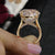 17 CT Round moissanite engagement ring 14k gold cathedral ring large solitaire wedding anniversary ring for women big diamond statement ring