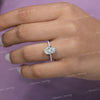 2.5CT oval moissanite engagement ring,14k white gold,hidden halo,oval cut moissanite solitaire,pave bridge cathedral ring,wedding ring,women