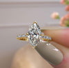 Lab Grown Diamond Ring Set 2 CT Marquise Engagement Wedding Band Bridal Set Cvd lab created diamond Anniversary Promise Ring Gift For Her