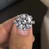4CT Round Moissanite Engagement Ring Solitaire 14k Gold Cathedral Ring Simple Moissanite Wedding Ring Anniversary Ring for Women
