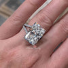13CT Radiant cut engagement ring split band large solitaire Radiant moissanite engagement ring split shank ring cocktail luxury wedding ring