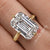 9CT Emerald Cut Engagement Ring in 14K Gold Solitaire emerald cut moissanite Ring Statement Wedding anniversary gift Large Diamond ring