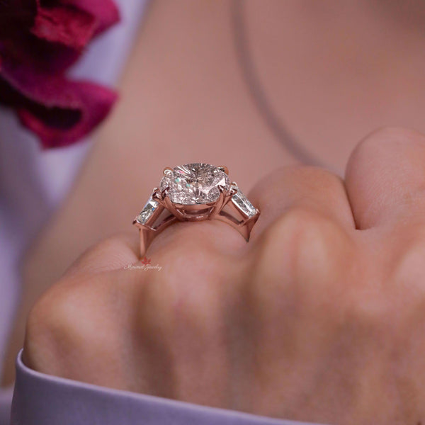 10 CT Oval moissanite engagement ring Three stone ring celebrity style kite&large oval cut moissanite Ring big diamond cocktail wedding ring