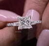 1.3CT Princess Cut Lab Grown Diamond Ring Solitaire simple Engagement Ring IGI Certified diamond Wedding Ring Dainty promise ring for her