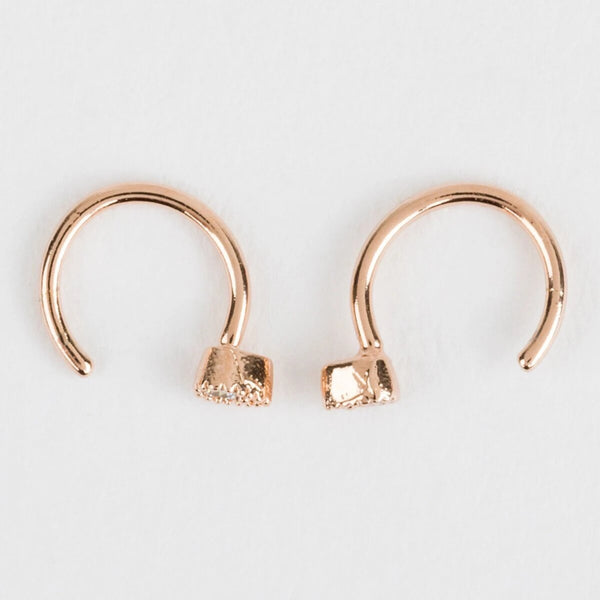 Sleeper earrings,14k solid gold huggie earrings,open hoop earrings,half hoop earrings,ear hugger earrings,gold sleeper earrings•tiny hoops