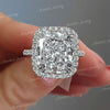 8 CT radiant cut moissanite engagement ring,cathedral Radiant halo ring,luxury celebrity style,large Radiant Moissanite wedding ring women