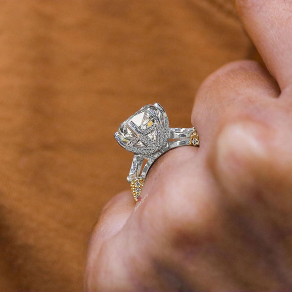 5.5CT Marquise Moissanite engagement ring hidden halo large solitaire marquise cut ring crushed ice moissanite diamond cocktail wedding ring