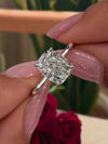 lab grown diamond engagement ring 6.5CT IGI Certified solitaire cushion cut diamond Wedding ring simple engagement ring Anniversary ring