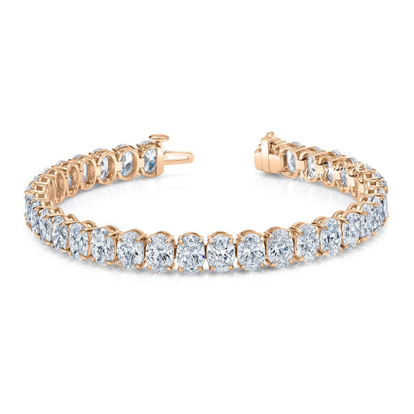 Oval Moissanite tennis bracelet,10k/14k solid gold bracelet oval moissanite bracelet,luxury eternity,lab diamond tennis bracelet,women