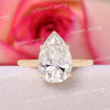 3 CT pear moissanite engagement ring,hidden halo,solitaire cathedral ring,unique pear shaped moissanite ring,wedding ring,women,14k gold