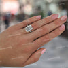 Emerald Cut Moissanite Engagement Ring 16CT Large Solitaire Ring Celebrity Style Statement Wedding Anniversary Ring for Women big diamond