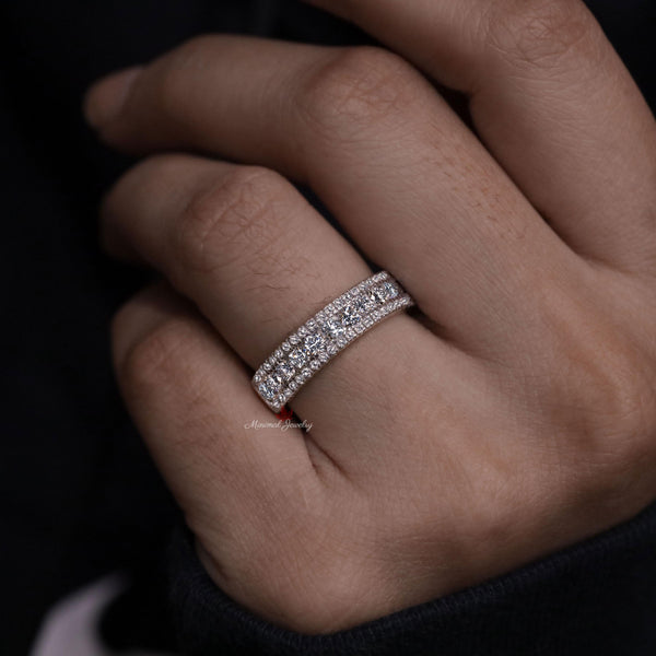 lab grown diamond ring mens wedding band unique diamond engagement ring for mens gift for him gift for husband anniversary promise ring