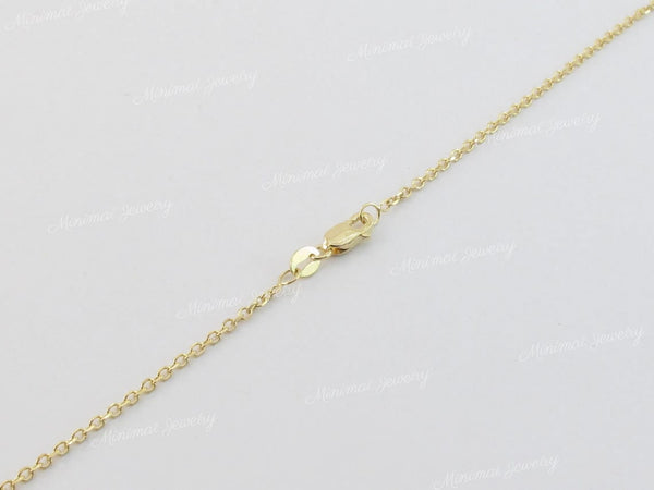 Radiant moissanite pendant necklace,18k/14k solid gold chain necklace,solitaire pendant moissanite necklace,dainty minimalist necklace