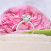 2.5 CT Round Moissanite engagement Ring,solitaire round cut,classic tulip 6 prong,simple engagement ring,14k white gold wedding ring•women