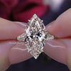 Lab Grown Diamond Ring 7CT marquise engagement ring IGI certified large diamond Three stone ring diamond wedding ring for women anniversary