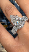 6.5CT pear moissanite engagement ring Hidden halo wide band unique large moissanite pear cut wedding ring big diamond anniversary ring women