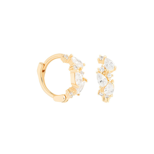 Diamond huggie hoop earrings solid gold hoop earrings small diamond hoops tiny hoop earrings diamond huggie earrings mini cartilage earring