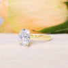 2.5 CT cushion cut moissanite engagement ring,hidden halo elongated cushion,solitaire Cathedral ring,double claw prong,14k gold,wedding ring