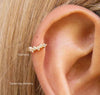 Helix hoop,diamond helix earring,14k solid gold,diamond huggies,cartilage hoop,cartilage earring•helix hoop earring•small•tiny hoop earrings